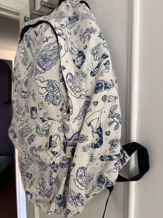 Mochila de tela con estampado náutico