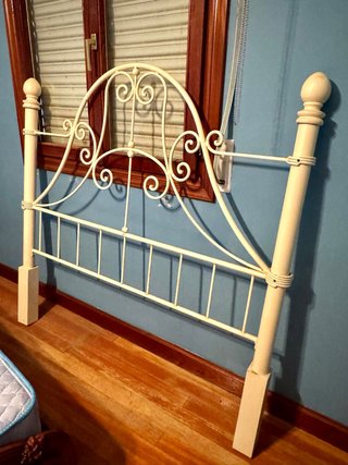 Cabecero forja y madera 135 cm