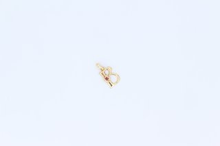 Colgante Letra "B" Piedra Oro 18k, 1,66gr. G-355.