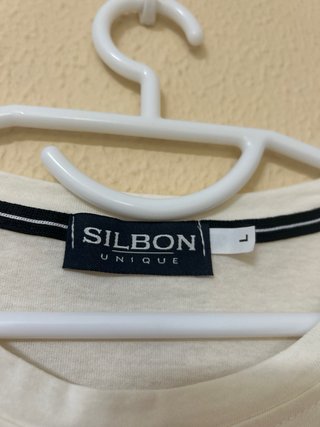 Silbon T-Shirt Casual Plain Embroidered Logo Y2K