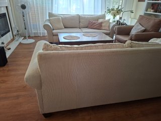 2 Sofás de 3 plazas beige