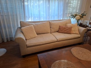 2 Sofás de 3 plazas beige