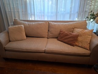 2 Sofás de 3 plazas beige