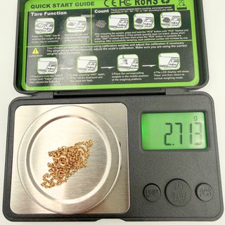 Cadena Rolo Oro 18K; 45cm; 2,71g