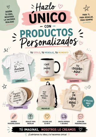 Productos personalizados sublimación o DTF