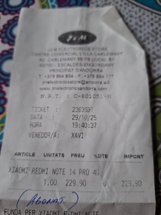 Xiaomi Redmi Note 14 Pro 256GB Negro