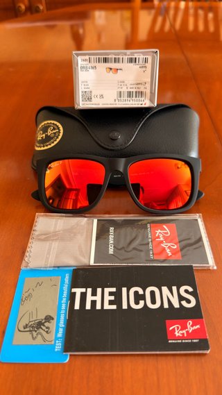 Gafas de Sol Ray-Ban Justin Negras Lente Naranja