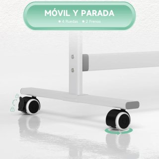Pizarra Blanca Móvil Doble Cara Magnética