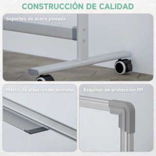 Pizarra Blanca Móvil Doble Cara Magnética