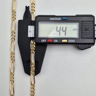 Cadena de oro de 18k. Fígaro. 25.48 g. 51cm