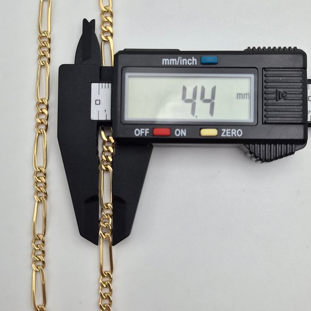 Cadena de oro de 18k. Fígaro. 25.48 g. 51cm