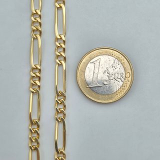 Cadena de oro de 18k. Fígaro. 25.48 g. 51cm