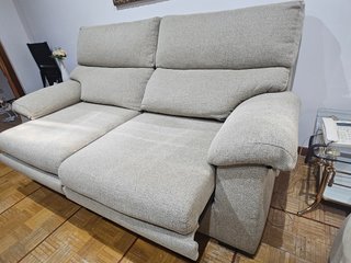 Sofá 3 plazas tela beige