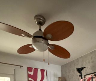 Ventilador de techo madera y metal