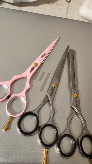 Tijeras Jaguar Profesionales (Rosa y Plata)