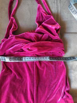 Mono Palazzo Terciopelo Bershka Fucsia Talla XS