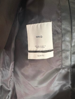 Chaqueta efecto napa Mango Negra