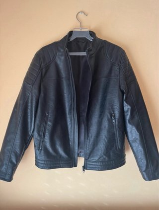 Chaqueta efecto napa Mango Negra