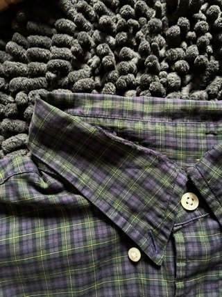 Camicia Polo Ralph Lauren a quadri blu verde tagli