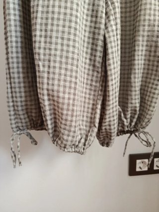 Pantalón bombacho Zara cuadros verde