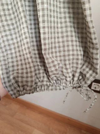 Pantalón bombacho Zara cuadros verde