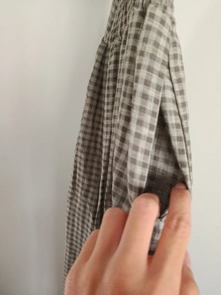 Pantalón bombacho Zara cuadros verde