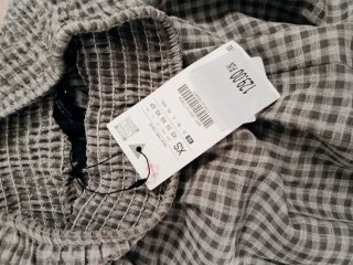 Pantalón bombacho Zara cuadros verde