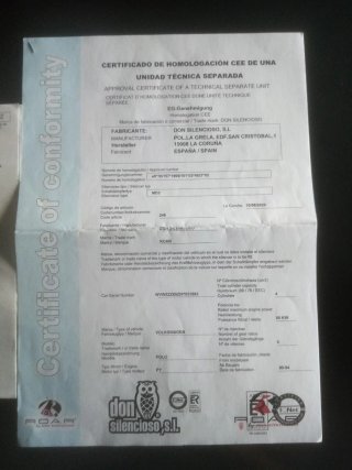 Escape Polo G40 Don Silencioso Homologado