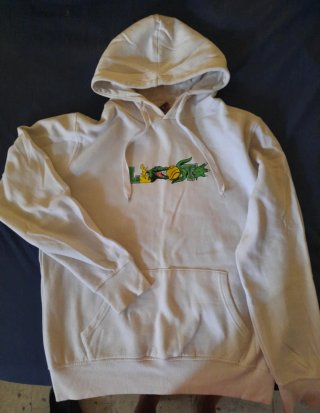 Sudadera Lacoste Blanca con Cocodrilo
