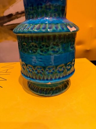 Vaso Bitossi Rimini Blu Anni 60 Raro