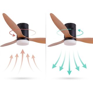 VENTILADOR TECHO 132CM MOTOR DC JOCCA NEGRO-MADERA