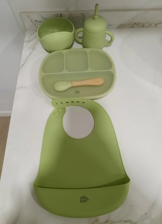 Vajilla Bebé Silicona Interbaby verde