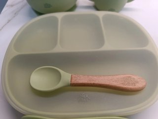Vajilla Bebé Silicona Interbaby verde