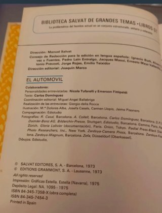 Libro El automóvil Salvat de 1975