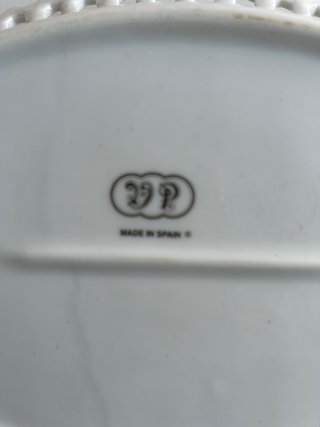 Bandeja vintage porcelana calada de VP