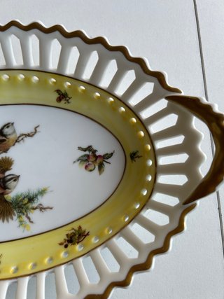 Bandeja vintage porcelana calada de VP