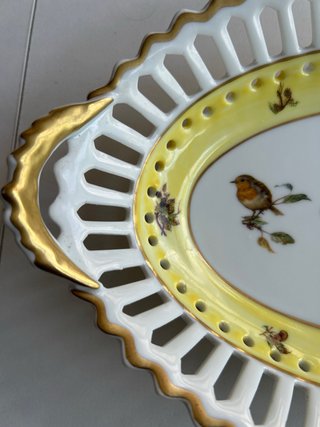 Bandeja vintage porcelana calada de VP