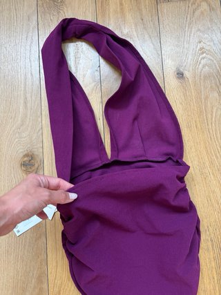 Top Zara Morado Escotado Halter