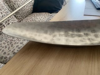 Conjunto decorativo metal plateado