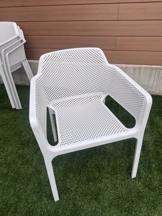 Sillón de jardín apilable Nardi Net - Blanco - 4 U