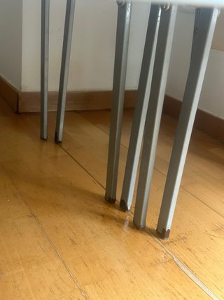Mesa de comedor cristal y 4 sillas