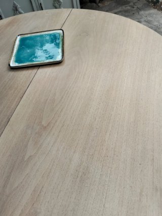 Mesa redonda extensible a170 cm madera maciza