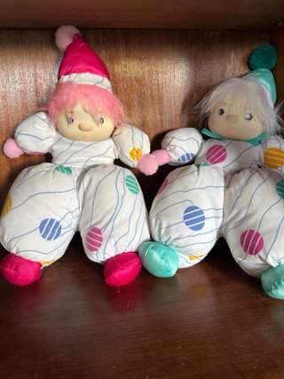 Pareja Muñecas Trapo Vintage 90s