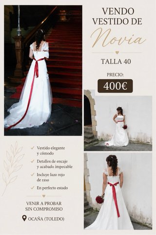 Vestido de Novia Talla 40