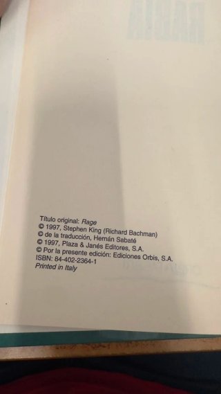 Libro Rabia