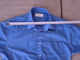 Camisa azul manga corta azul
