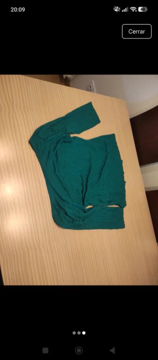 Camiseta verde manga larga