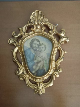 Lote: Cuadro Juan Pablo II, María Medugorje