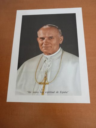 Lote: Cuadro Juan Pablo II, María Medugorje