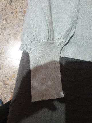 Chaqueta Mango verde talla S manga de farol
